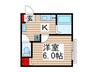 ホープアイランド 1Kの間取り
