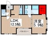 Ｌａ・Ｃｏｕｒ　Ｍ 1LDKの間取り