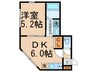 ソレイユ小石川 1DKの間取り