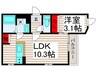 メゾンカルム　NO.1 1LDKの間取り