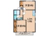 リバ－ウッド 2LDKの間取り