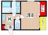 クレフラスト穴川 1Kの間取り