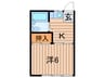 橘荘五号館 1Kの間取り