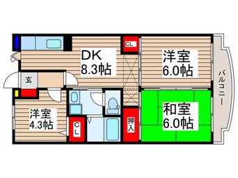 間取図 サンシャイン小沢-B