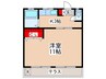 コーポルピナス 1Kの間取り