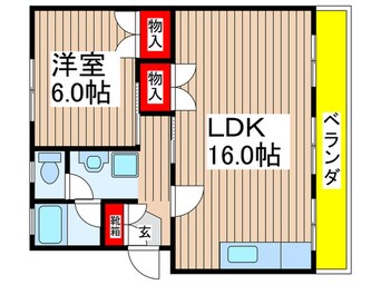 間取図 高洲第一団地８号棟（５０１）