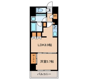 間取図 ｻﾞ･ﾊﾟｰｸﾊﾋﾞｵ神楽坂ﾚｼﾞﾃﾞﾝｽSouth