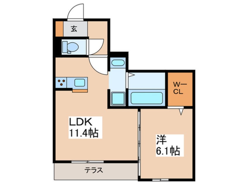 間取図 コンフォールえのき参番館