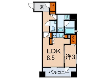 間取図 ピアース白金台三丁目（504）