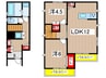 Ｊ＋浪花町B 2LDKの間取り