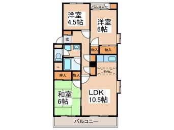 間取図 野川住宅 １号棟（401）