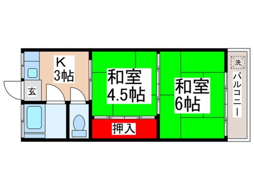 間取図 弥栄第一コーポ