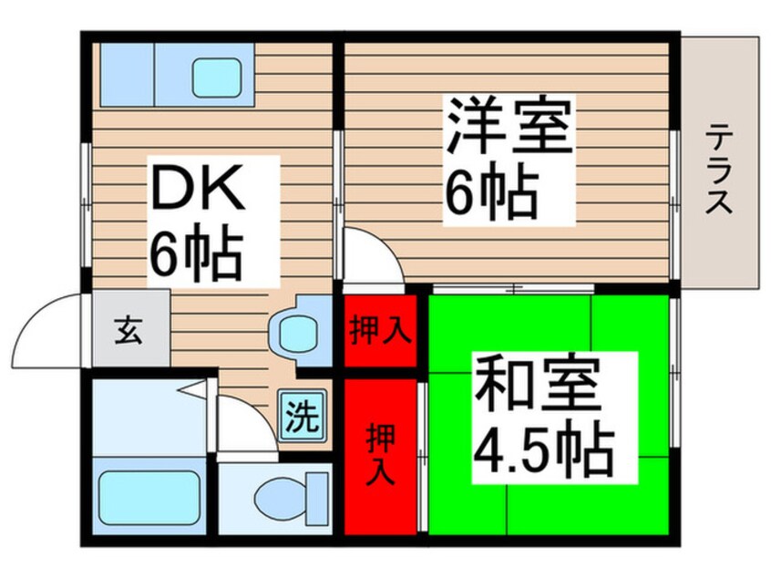 間取図 向小金コーポ