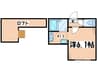 トップヒル相模大野 1Kの間取り