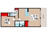 リトルステージⅠ 1LDKの間取り