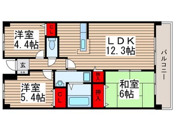 間取図 セラ・アヴェニ－ル