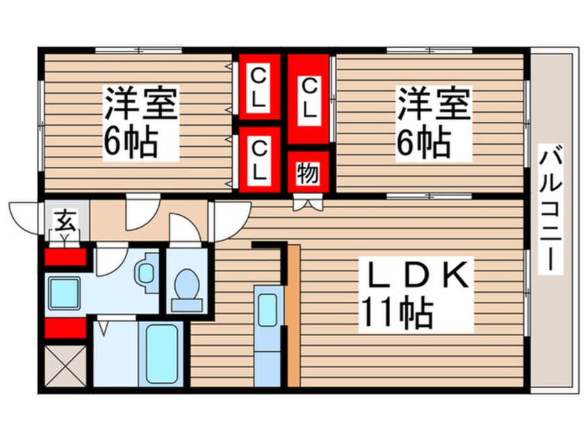 間取図 ベルジュ・ロジュマン