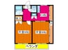 ＷＩＮ　ＫＩＤＯＵＲＡ 2Kの間取り