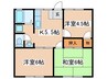 コーポ神谷 3Kの間取り
