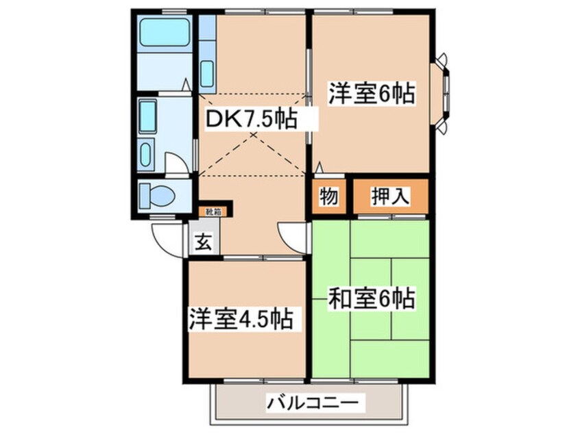 間取図 サンビレッジ東Ａ