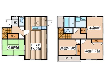 間取図 北八朔町貸家
