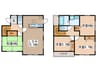 北八朔町貸家 4LDKの間取り