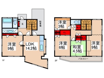 間取図 桜町６丁目貸家