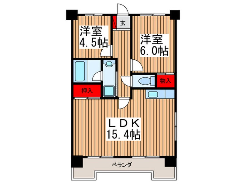 間取図 シャトー春日部Ａ棟