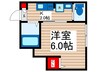ミハス浦安 1Kの間取り