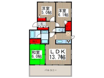 間取図 ゼファ－東川口けやき通り(303)