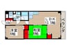 長谷川レジデンス 2LDKの間取り