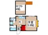 松戸ダイナスティ－ 1Kの間取り