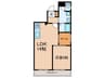 用賀サンハイツ（４０５） 1LDKの間取り