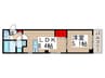 北松戸ヒルズ 1LDKの間取り