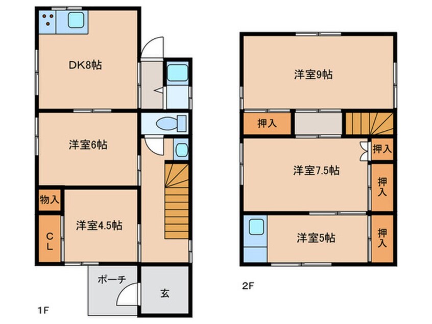 間取図 散田町５丁目戸建