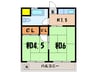 平原マンション 2Kの間取り