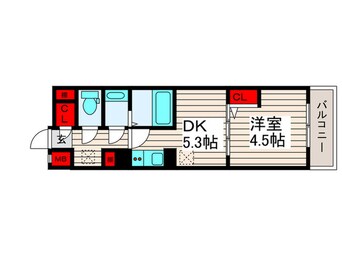 間取図 ﾗﾌｨｽﾀ大師前Ⅳ(205)