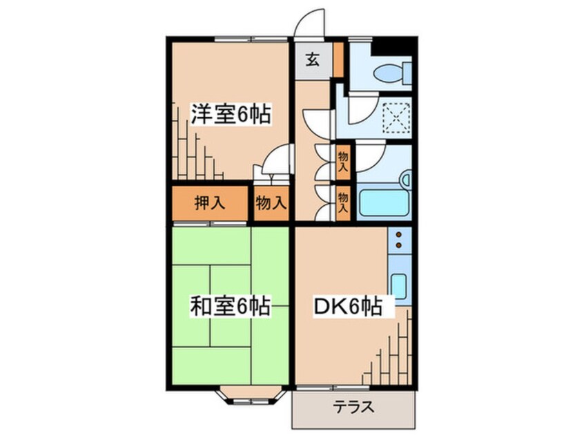 間取図 ﾊｲﾂﾍﾟﾘﾄﾞｯﾄ