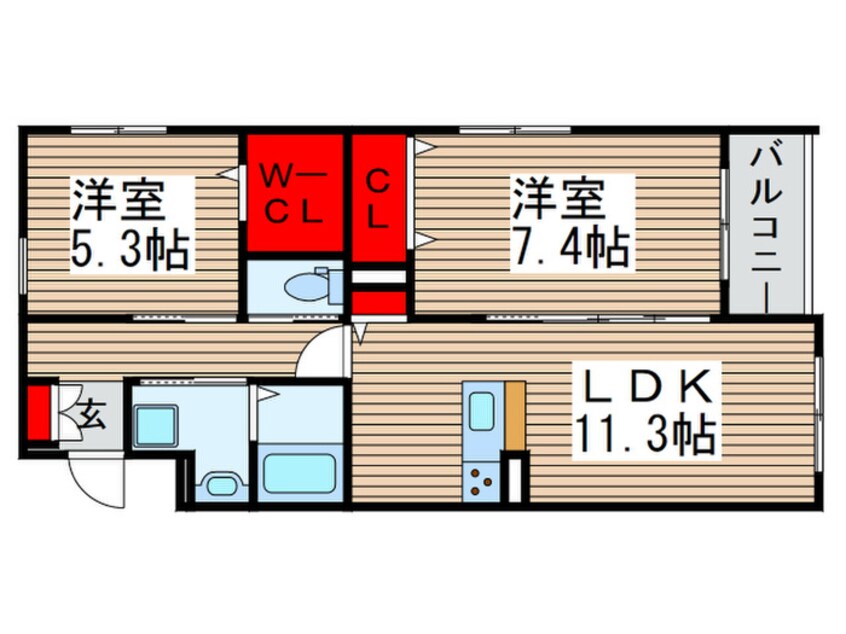 間取図 グランジュテⅢ