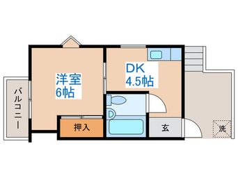 間取図 コーポ赤城