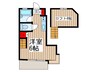 メゾン　ド　アミ 1Rの間取り