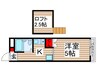 スカイヴィラ 1Kの間取り