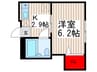 千代田ハイツ 1Kの間取り