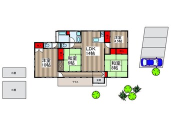 間取図 茂原市法目貸家