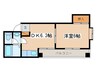 堤ビル 1DKの間取り