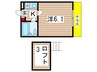 ジュネパレス稲毛第１３ 1Kの間取り