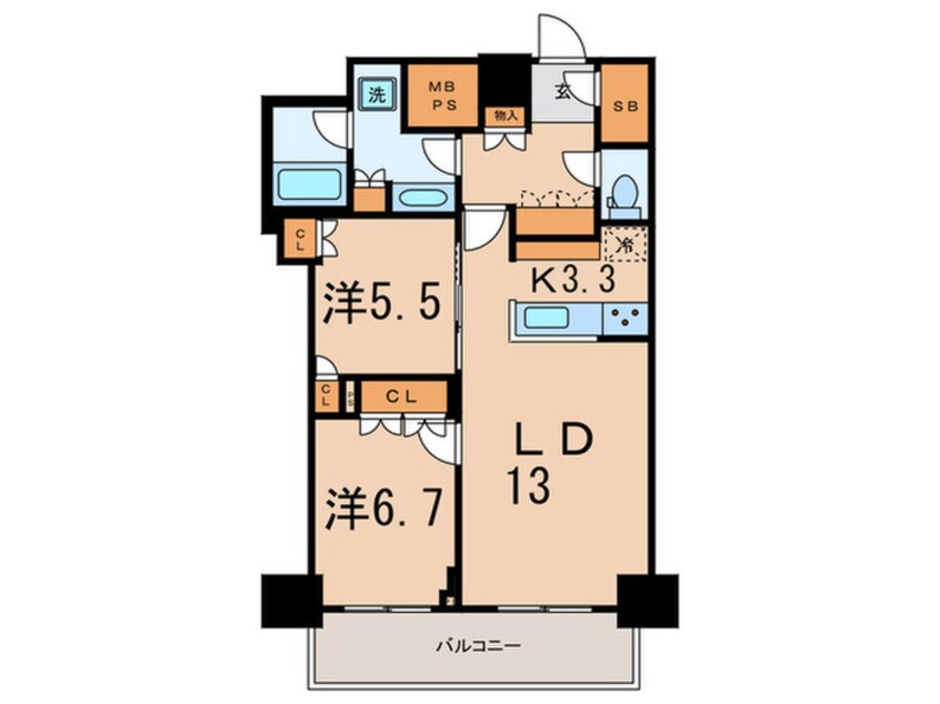 間取図 パークアクシス豊洲キャナル