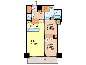 間取図 パークアクシス豊洲キャナル