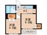 コートハウス中延（104） 2Kの間取り