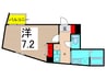 アカシアヒルズ 1Kの間取り